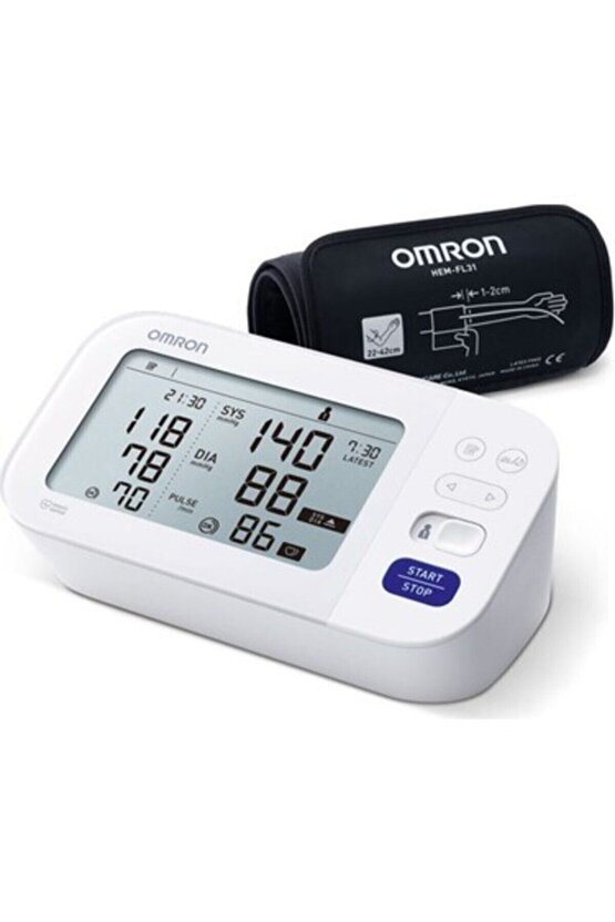 M6 Comfort Üst Koldan Dijital Pilli Tansiyon Aleti – AFib Göstergeli, Bluetooth, Akıllı Manşetli