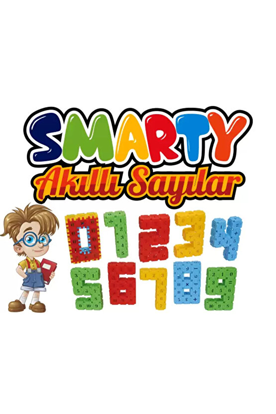 Smarty - Akıllı Sayılar Blok Oyunu 250 Parça - Oyuncak Lego Seti - Birbirine Geçmeli STEM Lego Seti