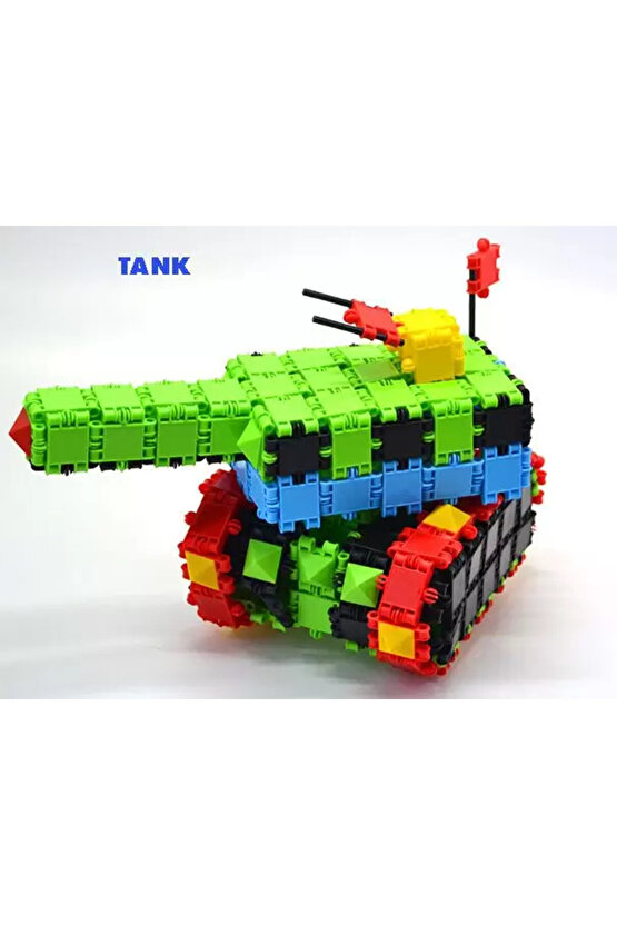 Flexy Tangles Blok Oyunu 500 Parça - Oyuncak Lego Seti - Birbirine Geçmeli STEM Lego Seti - Eğitici