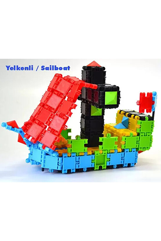 Flexy Tangles Blok Oyunu 150 Parça - Oyuncak Lego Seti - Birbirine Geçmeli STEM Lego Seti - Eğitici