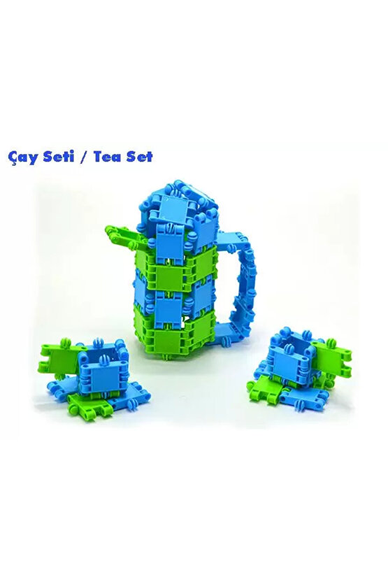 Flexy Tangles Blok Oyunu 88 Parça - Oyuncak Lego Seti - Birbirine Geçmeli STEM Lego Seti - Eğitici O