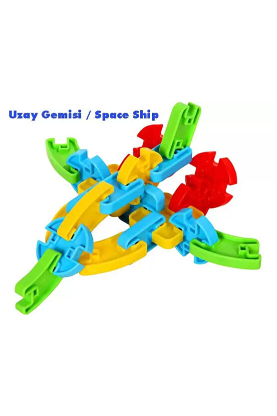Joesy Eğitici Blok Oyunu 100 Parça - Oyuncak Lego Seti - Birbirine Geçmeli STEM Lego Seti - Eğitici