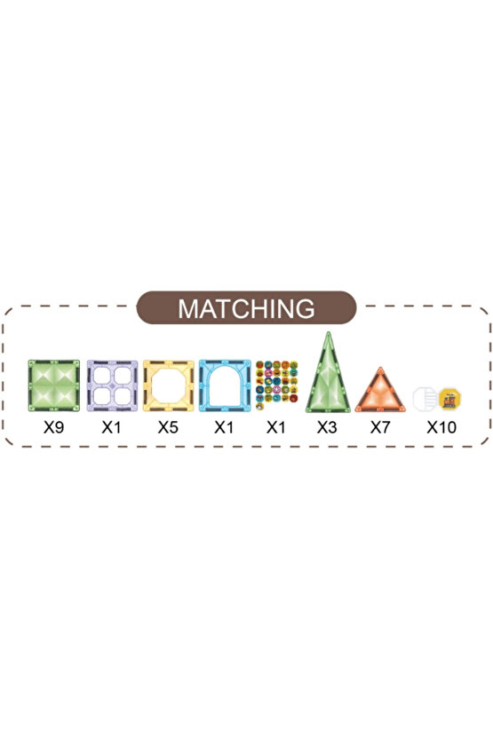 Orijinal Magnetic Tiles Star Diamond 36 Parça Manyetik Lego - Magnetic Magical Magnet - Mıknatıslı L