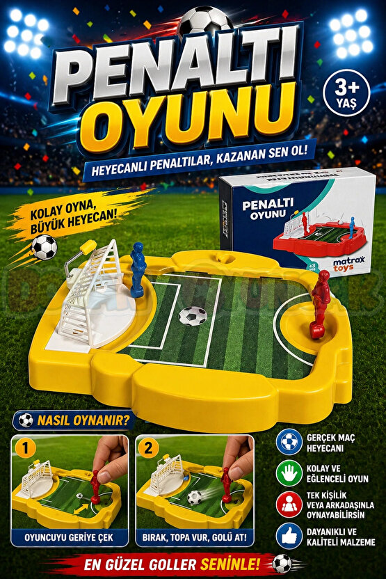 Penaltı Oyunu - Futbol Maçı Oyuncak - Futbol Oyuncakları - Top Oyuncak Langırt Setleri - Langırt Oyu