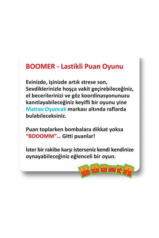 Ahşap Boomer Lastikli İp Oyunu - Pinball Oyunu - Deliğe Top Atma Oyunu - Pinbal Ahşap Oyuncak - Boom