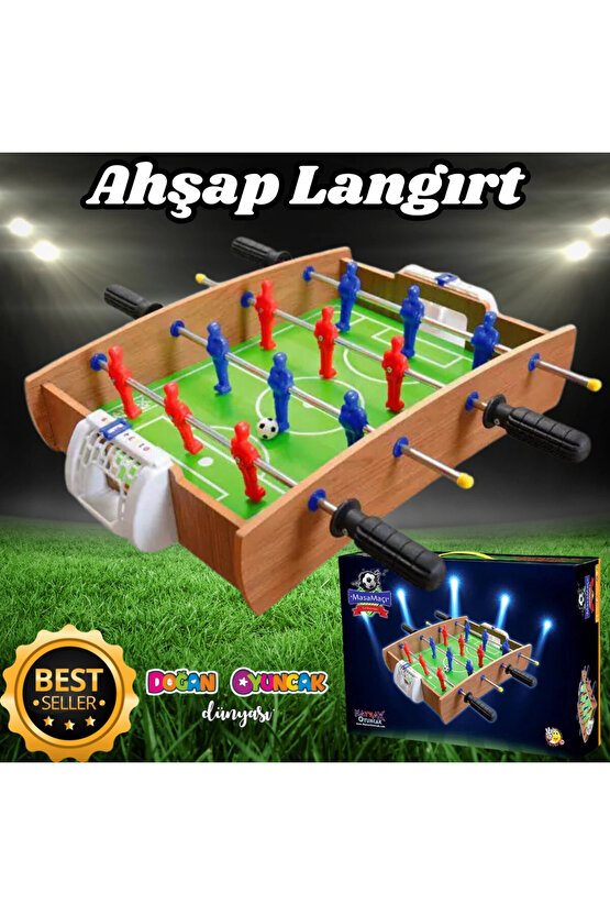 Ahşap Langırt Seti - Ahşap Oyuncak - Futbol Oyuncakları - Top Oyuncak Langırt Setleri - Langırt Oyun
