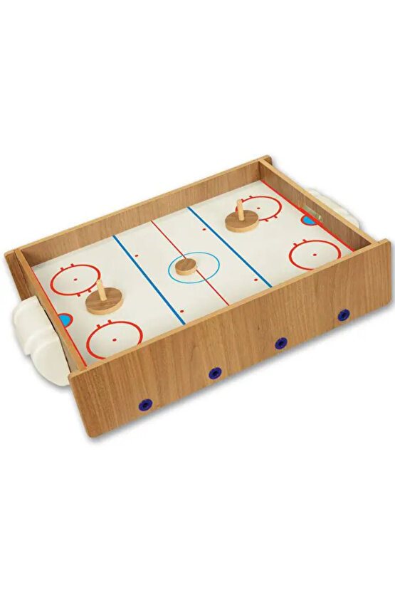 Ahşap Hokey ve Ahşap Langırt Seti - Ahşap Oyuncak - Futbol Oyuncakları - Top Oyuncak Langırt Setleri