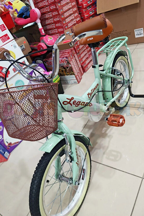 BMX Legano Optimum Series Retro 16 Jant Çocuk Bisikleti Yeşil - Legano 16 Jant Bisiklet Retro BMX Bi