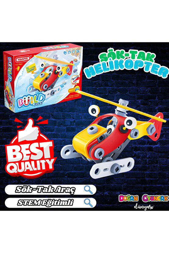 Hanye Sök-Tak Helikopter Modeli 2 - Oyuncak Söktak Helikopter Modeli - Lego Setleri