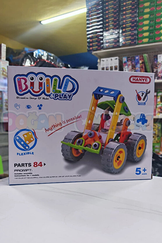 Hanye Sök-Tak Forklift Makinesi Modeli - Oyuncak Söktak İnşaat Modeli - Lego Setleri