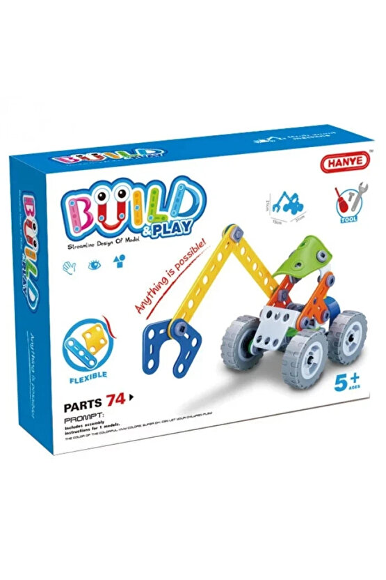 Hanye Sök-Tak Odun Toplama Makinesi Modeli - Oyuncak Söktak İnşaat Modeli - Lego Setleri