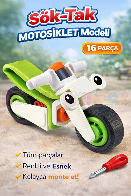 Hanye Sök-Tak Motosiklet Modeli - Oyuncak Söktak Motorsiklet Modeli - Lego Setleri