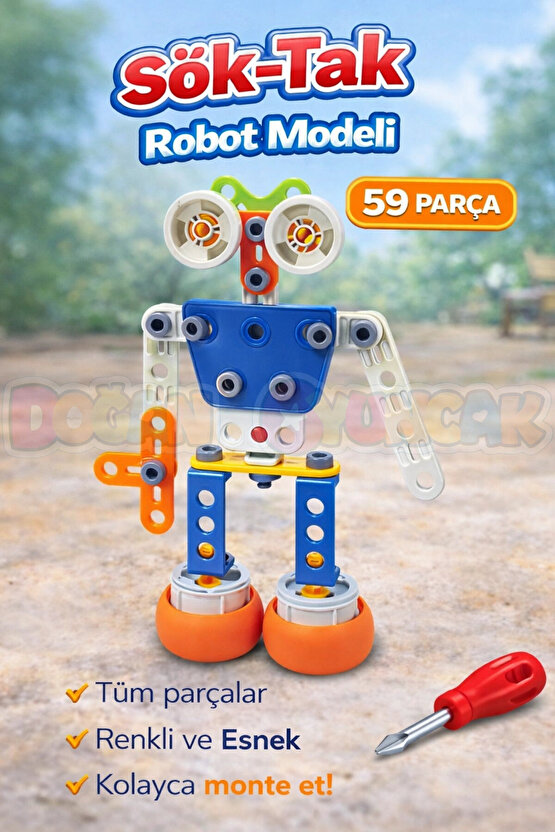 Hanye Sök-Tak Robot Modeli - Oyuncak Söktak Robot Modeli - Lego Setleri