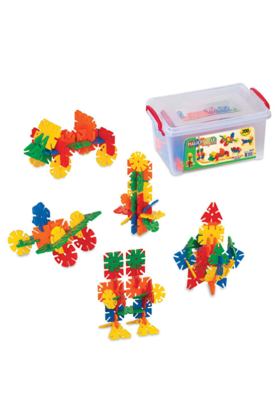 Magic Puzzle Lego (200 Parça) - Sihirli Puzzle- Küçük Bloklar - Sihirli Legolar Oyuncak