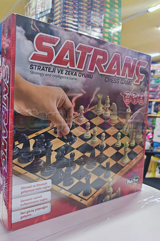 Ahşap Satranç Oyunu - Akıl ve Zeka Oyunu - Moli Satranç Oyunu - Strateji Oyunu
