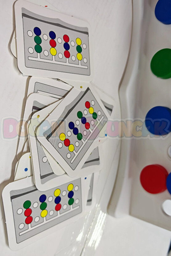 Renk Hafıza Oyunu - Rubik Abaküs Montessori Zeka Oyunu Eğitici Oyuncak