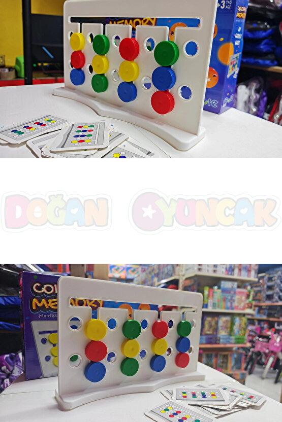 Renk Hafıza Oyunu - Rubik Abaküs Montessori Zeka Oyunu Eğitici Oyuncak