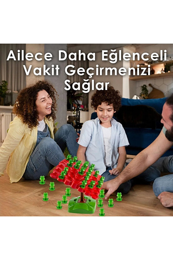 Kurbağa Denge Oyunu - Eğitici Oyuncak Kurbağa Ağacı Denge Oyunu - Strateji Oyunu