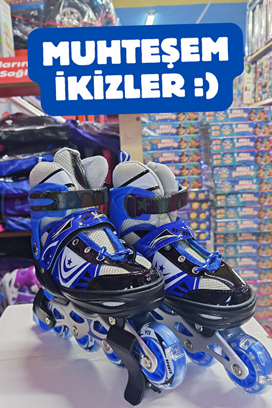 Premium Slikon Tekerli Paten - Işıklı Silikon Tekerli Paten Alıştırma Pateni - Silikon Tekerlekli