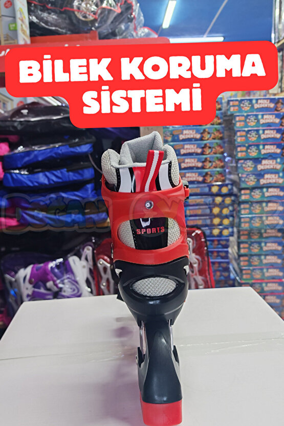 Premium Slikon Tekerli Paten - Işıklı Silikon Tekerli Paten Alıştırma Pateni - Silikon Tekerlekli
