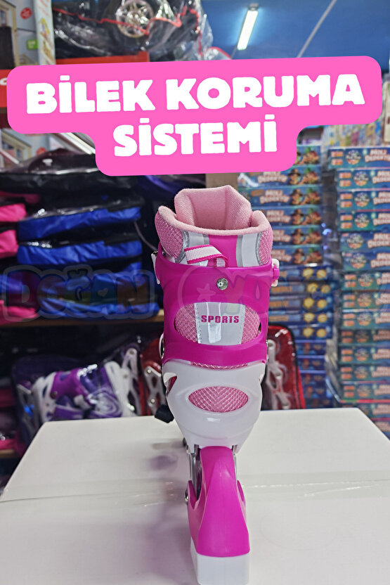 Premium Slikon Tekerli Paten - Işıklı Silikon Tekerli Paten Alıştırma Pateni - Silikon Tekerlekli