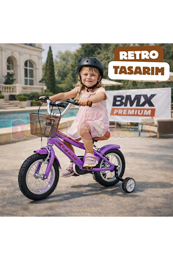 BMX Legano Optimium Series Retro 12 Jant Çocuk Bisikleti Mor - Legano 12 Jant Bisiklet Retro BMX Bis