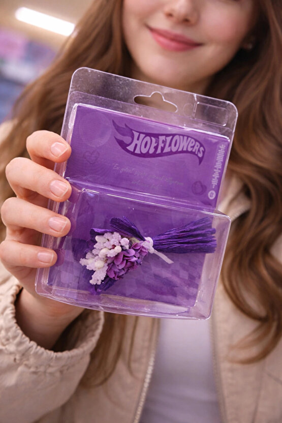 Hot Flowers Aynalı Çiçek Mor - Hediyelik Hotflowers Çiçek Mini Buket Spotify Hotflowers Çiçek