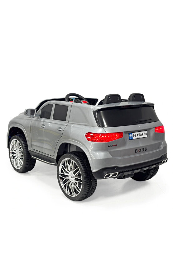 Boss GT Gri Uzaktan Kumandalı 4X2 12 Volt Akülü Araba - RC Maybach Akülü Araba