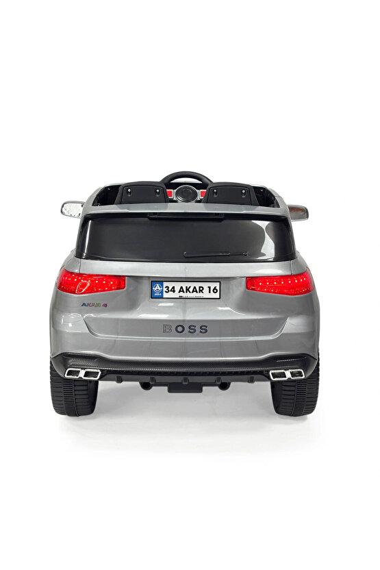 Boss GT Gri Uzaktan Kumandalı 4X2 12 Volt Akülü Araba - RC Maybach Akülü Araba