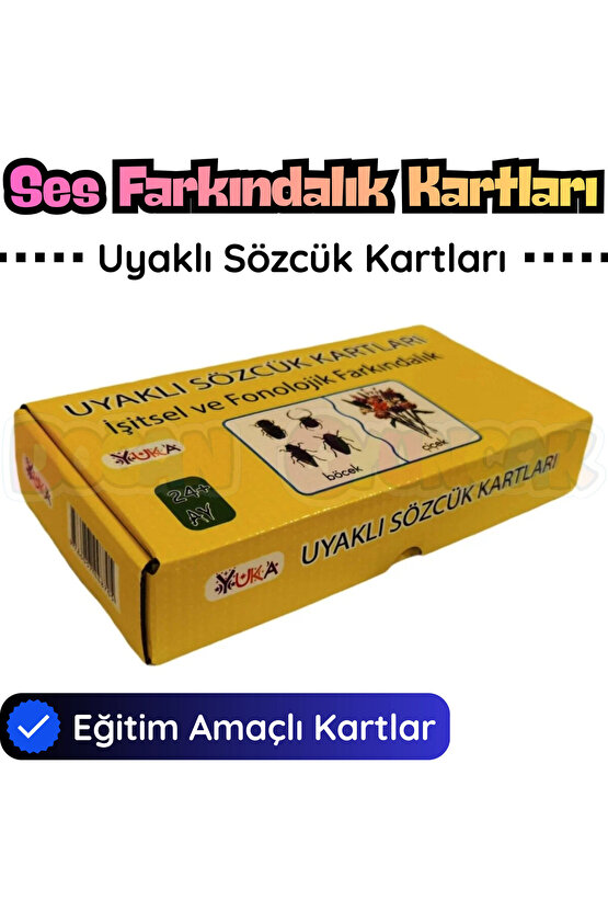 Dil Gelişim Kartları - Tüm Set - Uyaklı Sözcük Karları, Konuşma Kartları - Ses Kartları Kartl