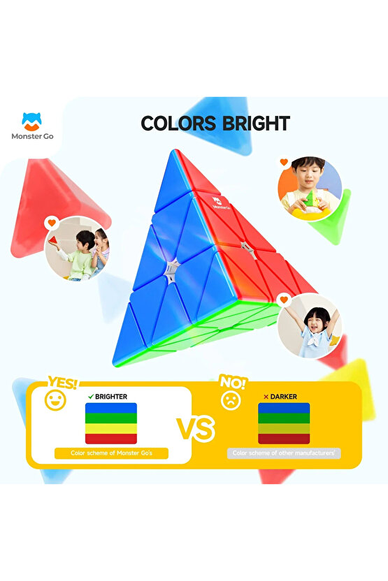 Profesyonel GAN Monster Go Piramit Küp - GAN Piramit Zeka Küpü - GAN Monster Go Pyraminx