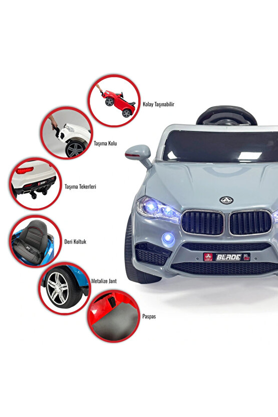 Blade GT Gri Uzaktan Kumandalı 4X2 12 Volt Akülü Araba - RC BMW Akülü Araba