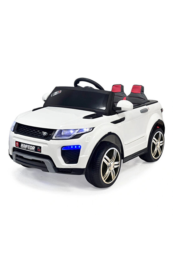 Raptor GT Beyaz Uzaktan Kumandalı 4X2 12 Volt Akülü Araba - RC Land Rover Akülü Araba Range Rover