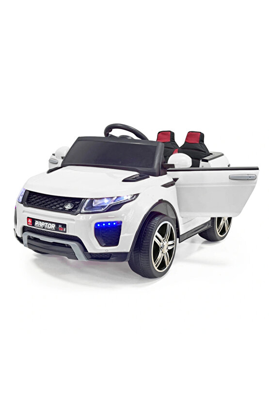 Raptor GT Beyaz Uzaktan Kumandalı 4X2 12 Volt Akülü Araba - RC Land Rover Akülü Araba Range Rover