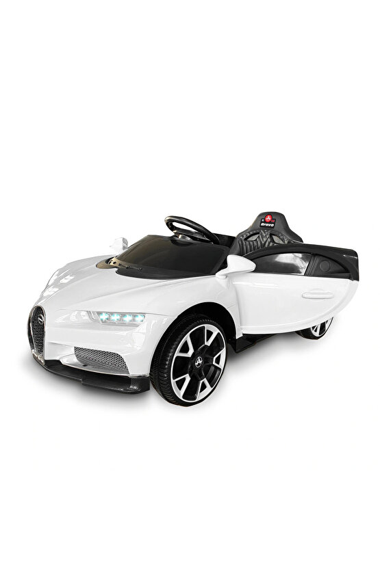 Bravo GT Beyaz Uzaktan Kumandalı 4X2 12 Volt Akülü Araba - RC Bugatti Akülü Araba