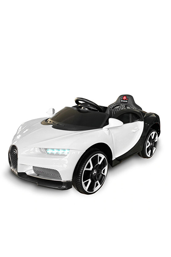 Bravo GT Beyaz Uzaktan Kumandalı 4X2 12 Volt Akülü Araba - RC Bugatti Akülü Araba