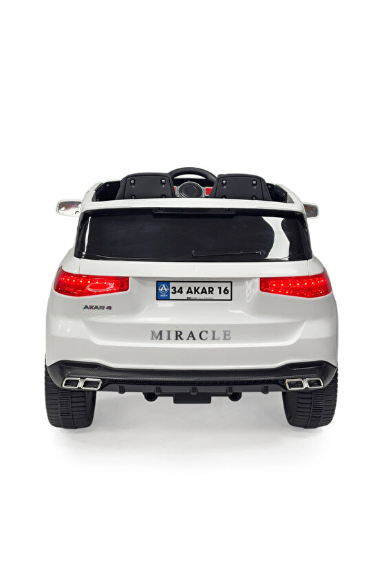Miracle GT Beyaz Uzaktan Kumandalı 4X2 12 Volt Akülü Araba - RC Mercedes Akülü Araba