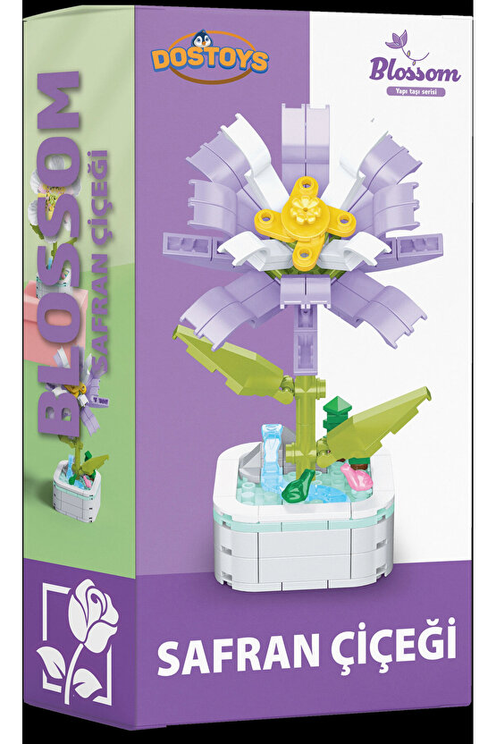 Mikro Blok Safran Çiçeği Çiçek Lego - Lego Setleri Mini Lego - Çiçek Lego - Blossom Çiçek Lego