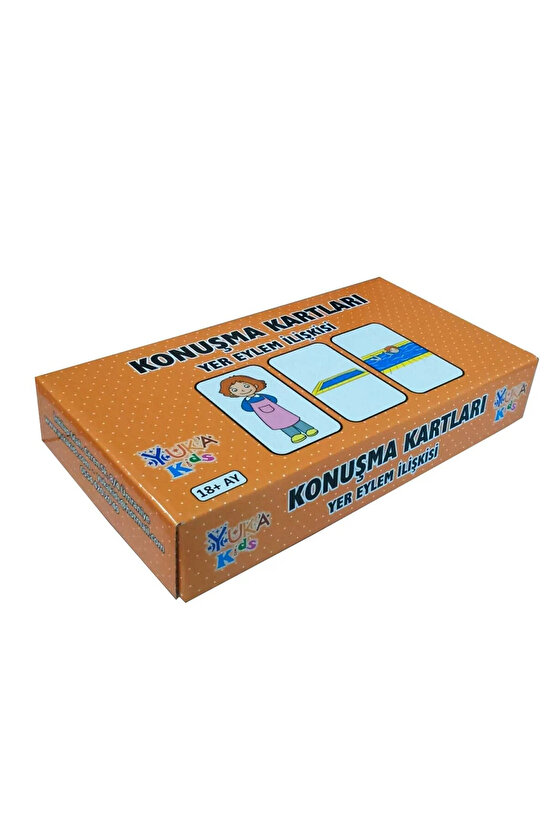 Orijinal Konuşma Kartları - Yer-Eylem İlişkisi - Çocuklar için Konuşma Etkinliği Kartları