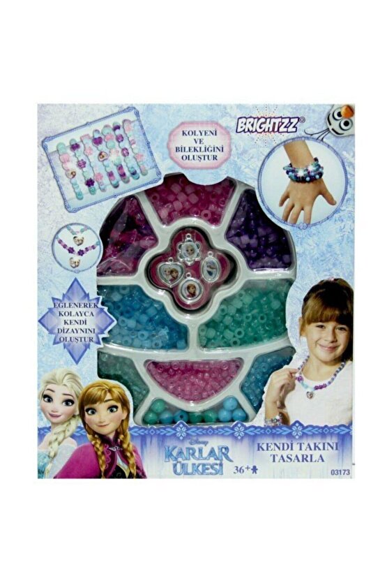 Karlar Ülkesi Elsa Çantalı Boncuk Takı Seti Kız Oyuncakları