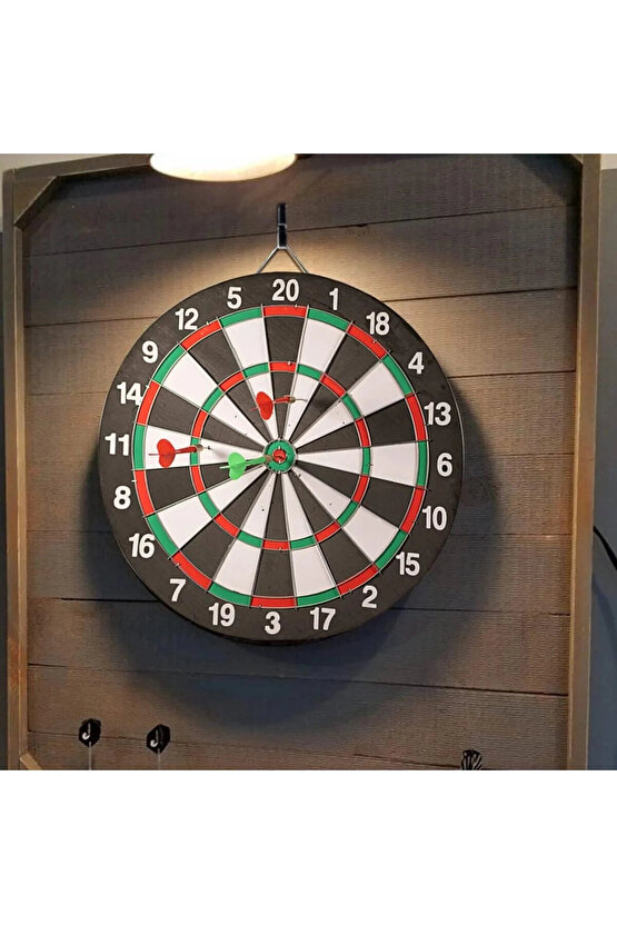 17inç Dart Tahtası Çift Taraflı 6 Metal Iğne Uçlu