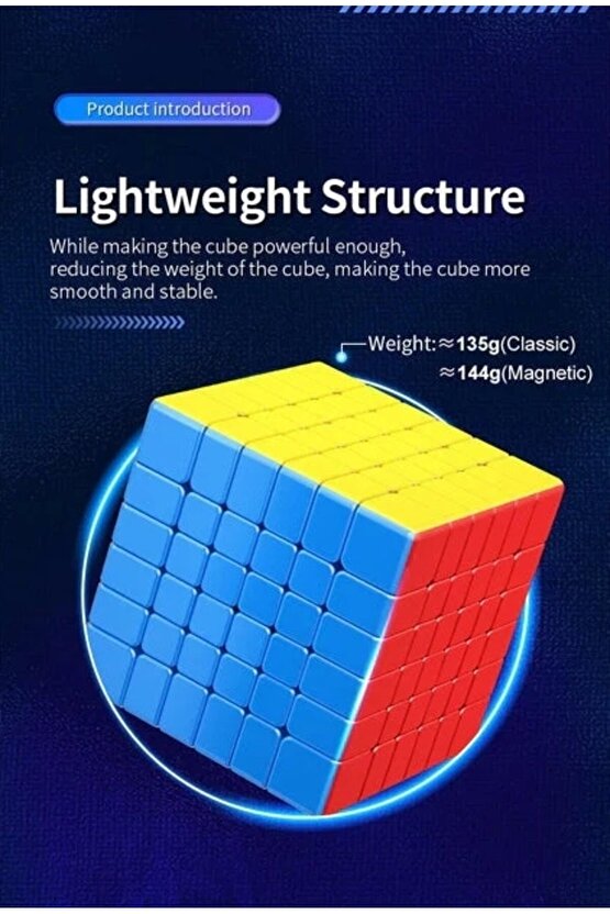 Orijinal MoYu Meilong 6x6 Manyetik Küp 6M - Moyu Speed Cube - Moyu 6x6 Zeka Küpü - Zeka Küpü - Magne