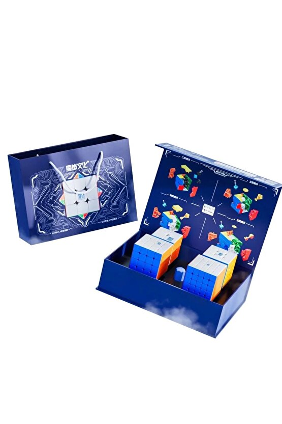 Orijinal MoYu Meilong 2x2 3x3 4x4 5x5 Manyetik Küp Kutulu - Moyu Speed Cube - Moyu Piramit Zeka Küpü