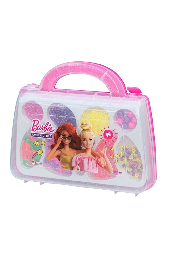 Barbie Çantalı Takı Seti - Dede Takı Seti - Boncuk Kolye Seti - Barbie Oyuncakları