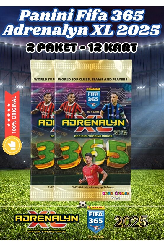 Panini FIFA 365 Adrenalyn XL 2025 Oyuncu Kartı - Futbolcu Kartları - Trading Oyuncu Kartı - 2 Paket