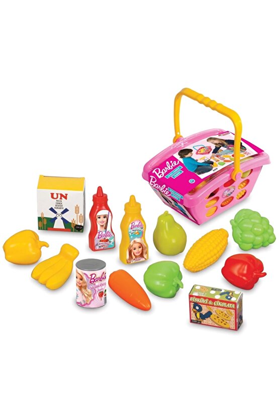 Barbie Küçük Market Sepeti - Mutfak Setleri - Meyve Seti - Sebze Seti