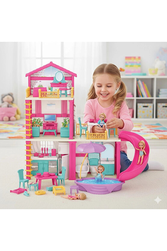 Lolanın Tatil Evi - Ev Oyuncak - Lolanın Tatil Ev Seti - Barbie Ev Seti