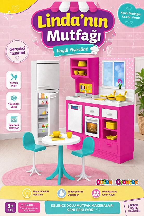 Lindanın Mutfağı - Mutfak Oyuncak - Mutfak Seti - Barbie Mutfak Seti