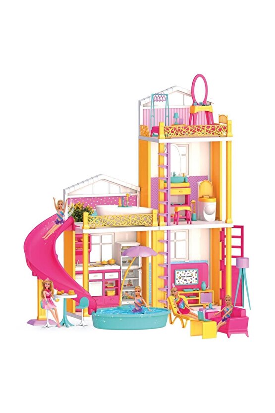 Lindanın Tatil Evi - Ev Oyuncak - Lindanın Tatil Ev Seti - Barbie Ev Seti - Rüya Evi - Oyun Evi