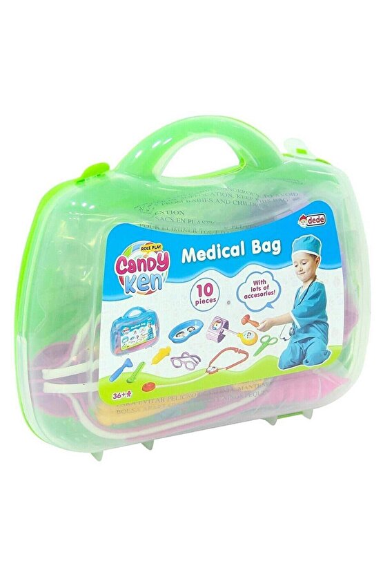 Candy Doktor Çantası - Doktor Seti - Hemşire Oyuncak - Doktorculuk Oyunu - Hastehane Oyuncakları